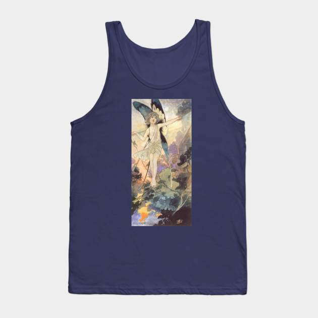 Vintage Victorian Butterfly Fairy by Charles Robinson Tank Top by MasterpieceCafe